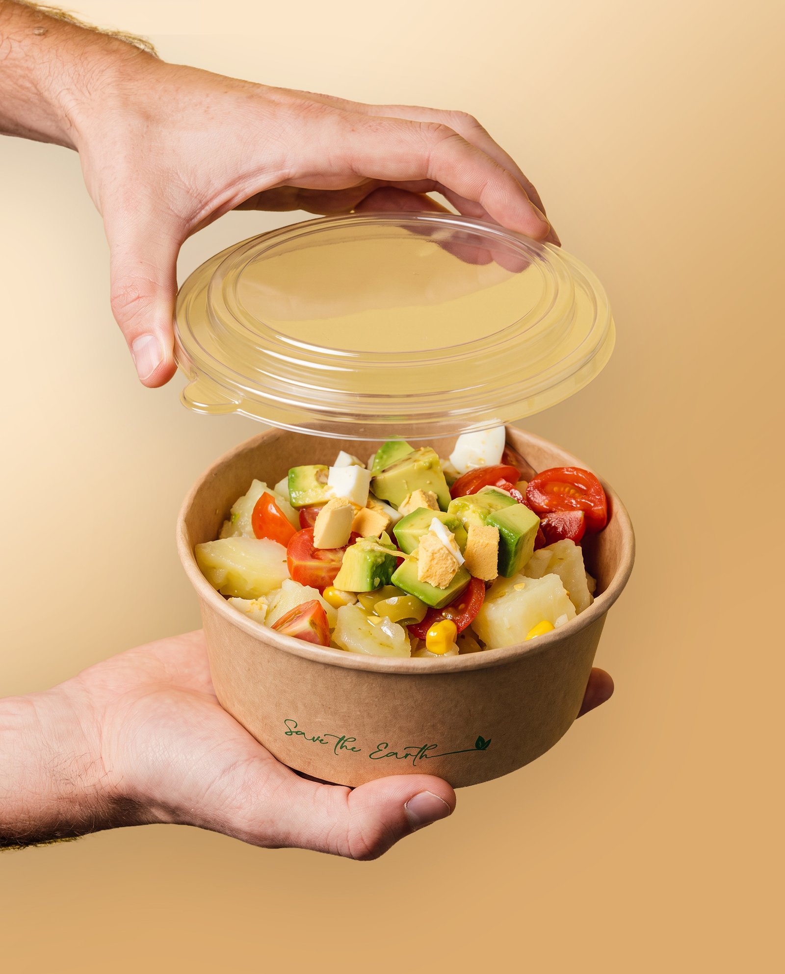 Ensalada preparada en envase para llevar