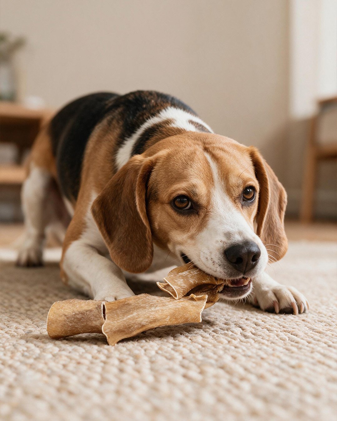 Perro con tiras deshidratadas de Naturextra