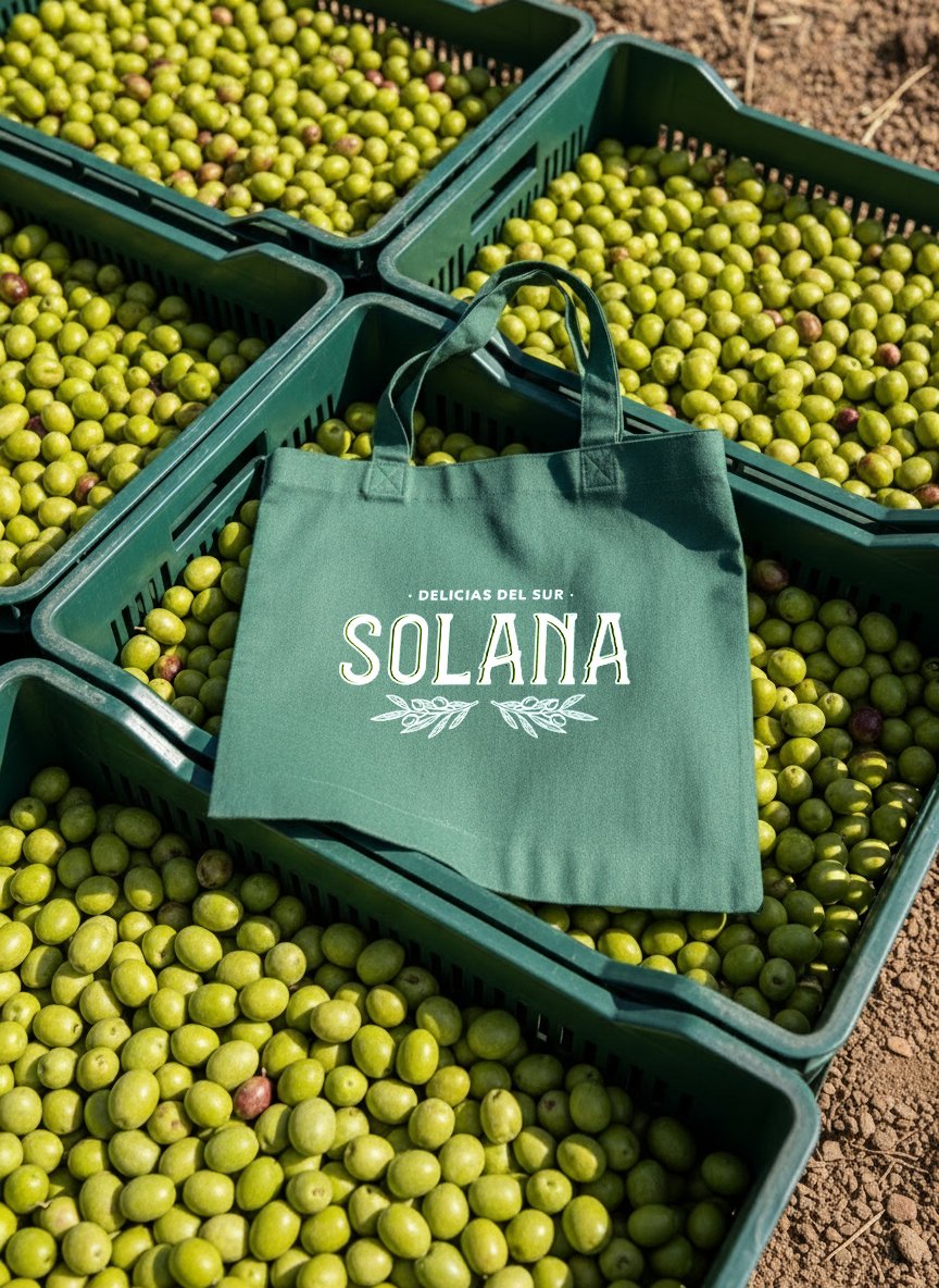 Bolsa de tela con la identidad de Solana