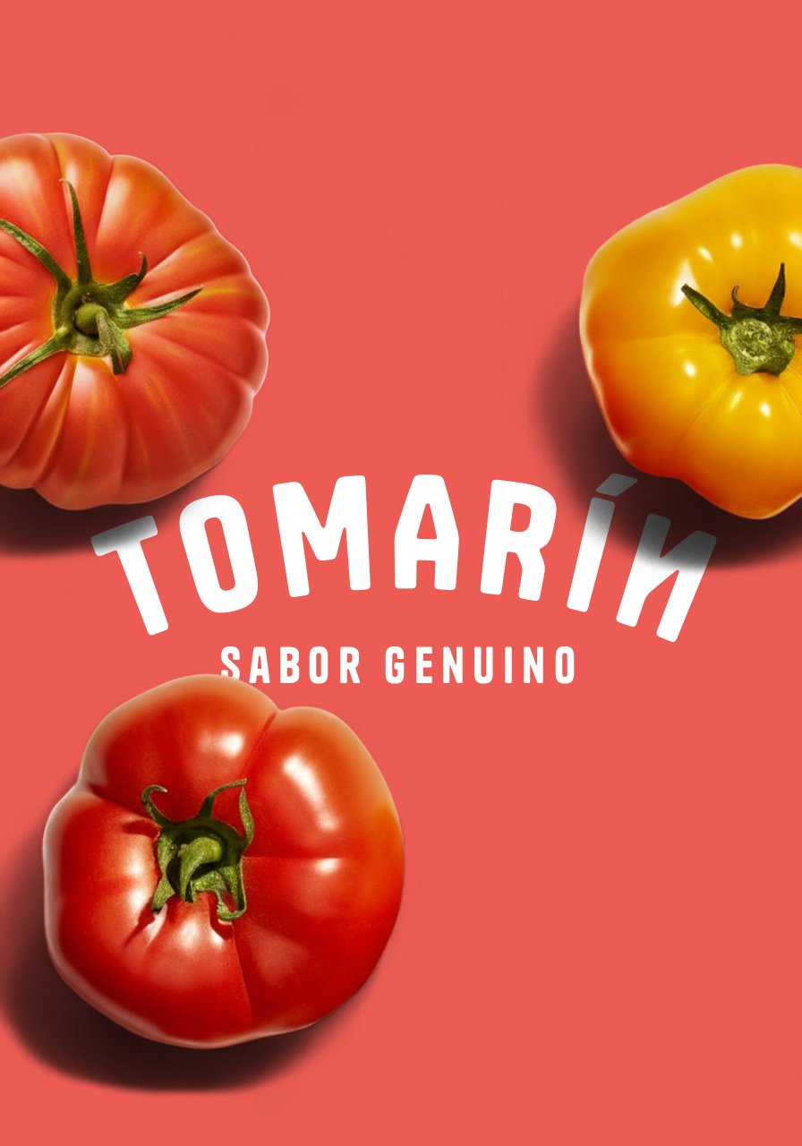 Identidad visual de Tomarín con tomates