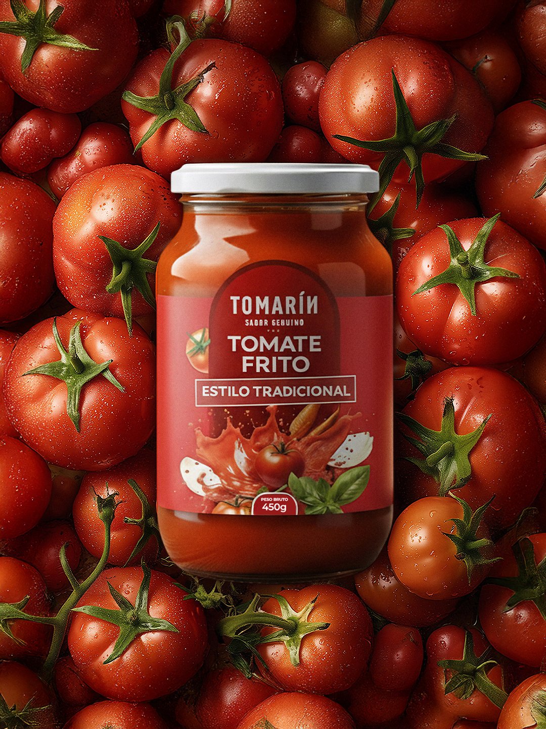 Tarro de tomate frito tradicional Tomarín